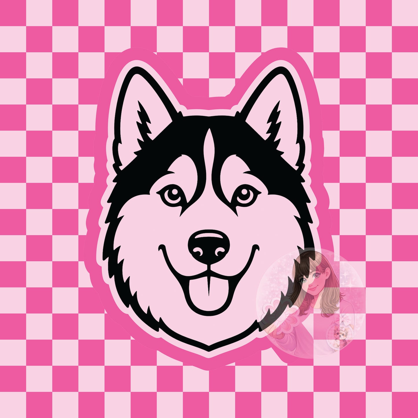Husky dog head silicone freshie mold