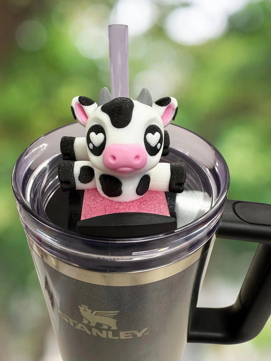 Cow 3D cup topper
