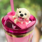 Yellow lab 3D cup topper
