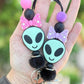 Alien teacher beaded lanyard