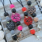 Leopard apple teacher lanyard