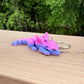 Pink and purple dragon keychain