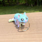 Rainbow cat keychain