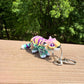 Rainbow tiger keychain