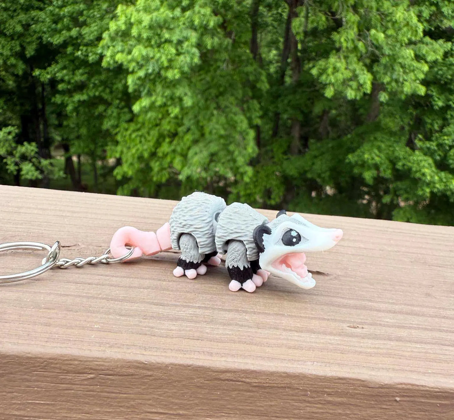 Opossum keychain