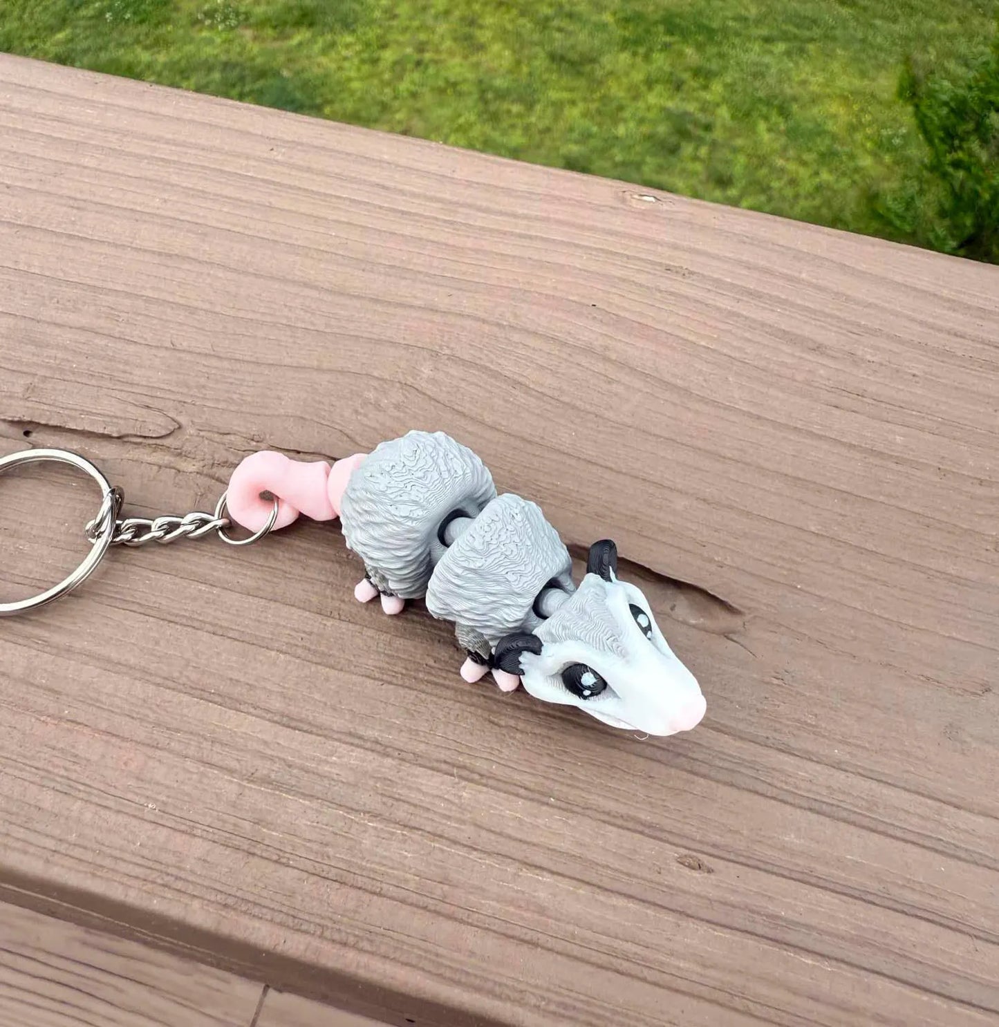 Opossum keychain