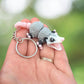 Opossum keychain
