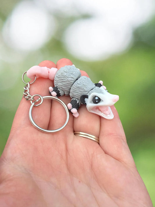 Opossum keychain