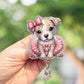 Pitbull tutu retractable badge reel