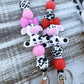 Cute cow beaded lanyard