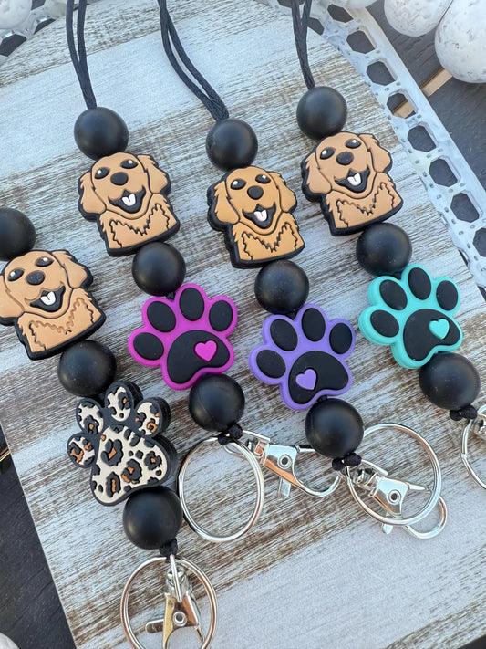 Dog beaded lanyard