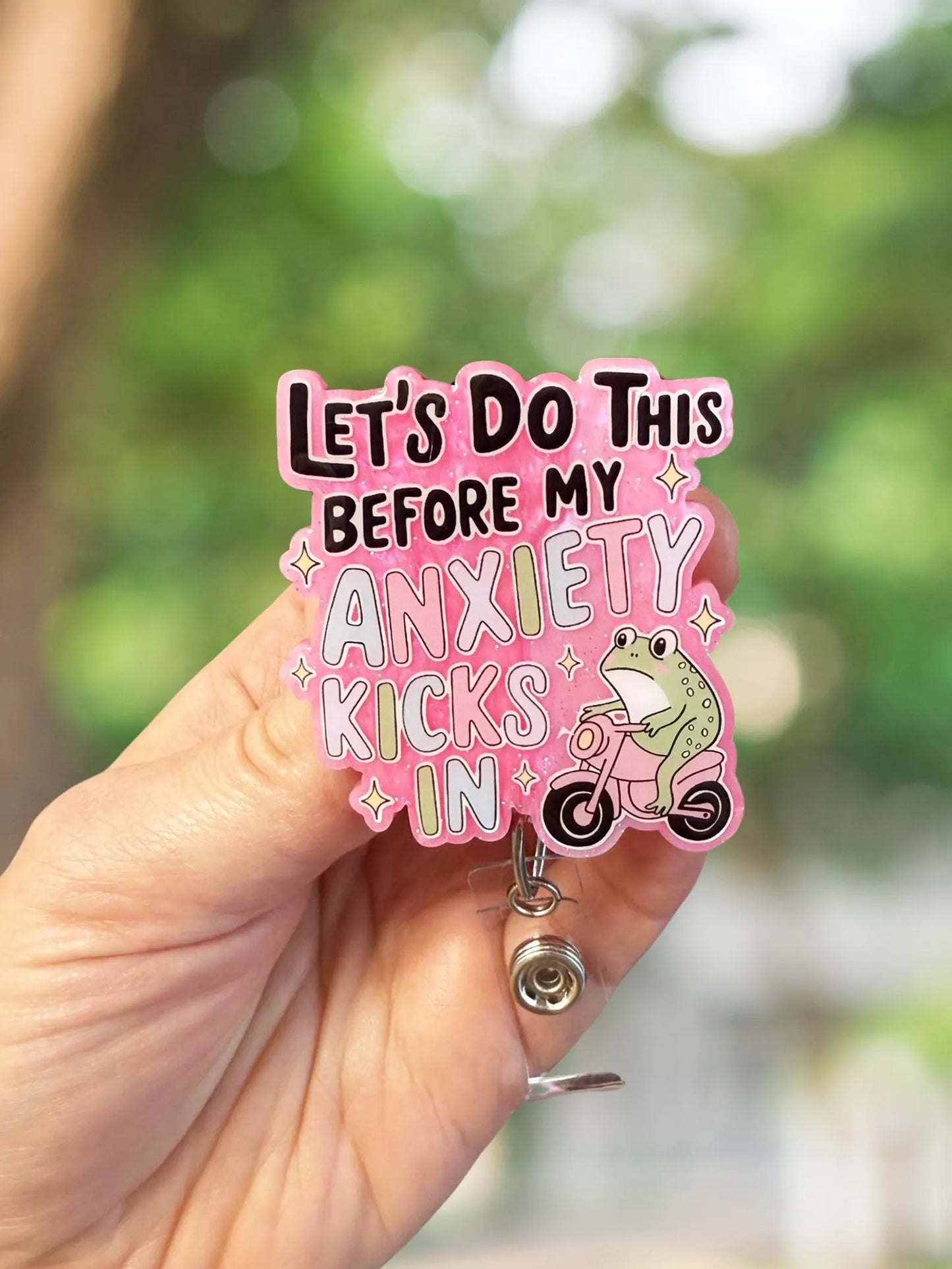 Let's do this before my anxiety kicks in retractable badge reel