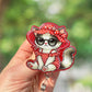 Summer beach cat retractable badge reel