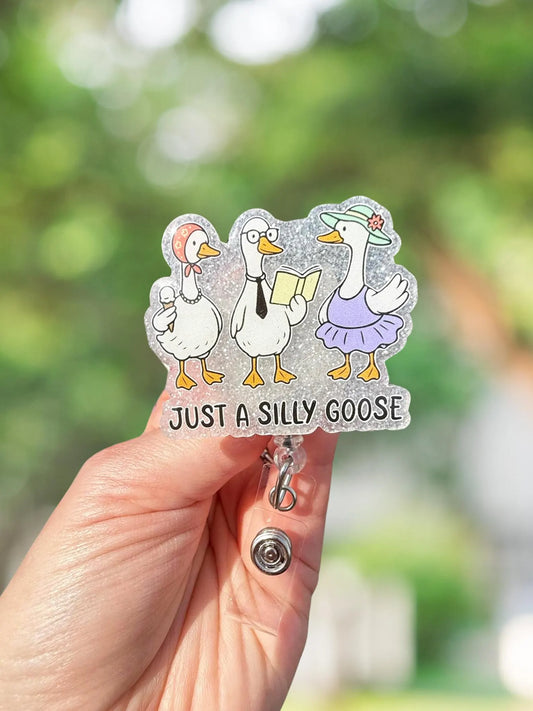 Just a silly goose retractable badge reel