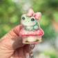 Sweet mushroom frog retractable badge reel