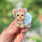 Tutu Yorkie retractable badge reel