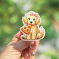 Goldendoodle pizza retractable badge reel