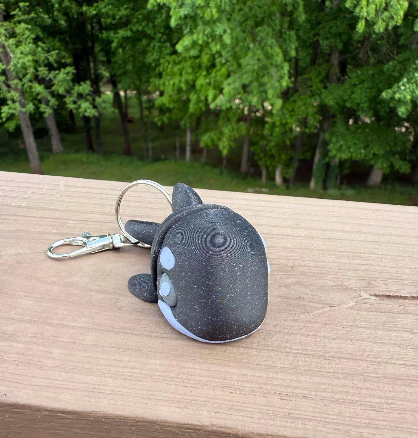 Killer whale keychain