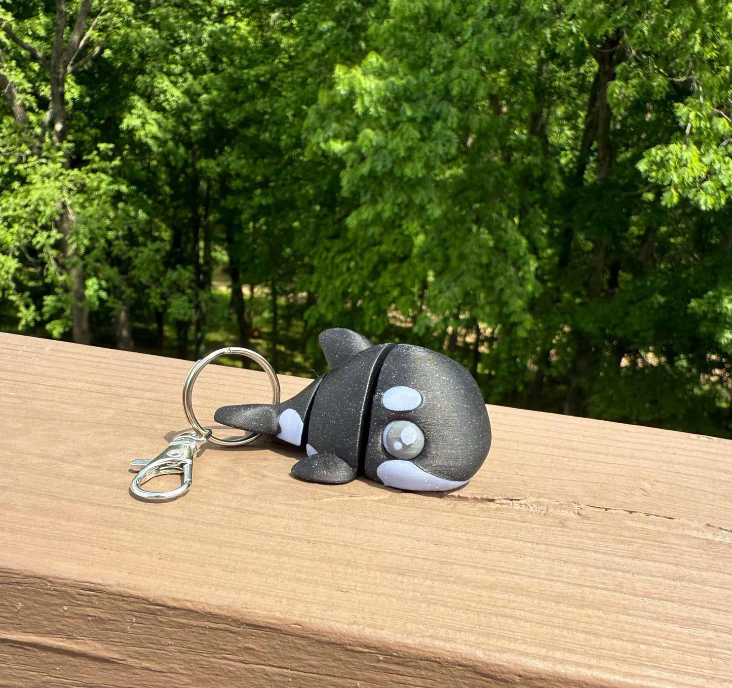 Killer whale keychain