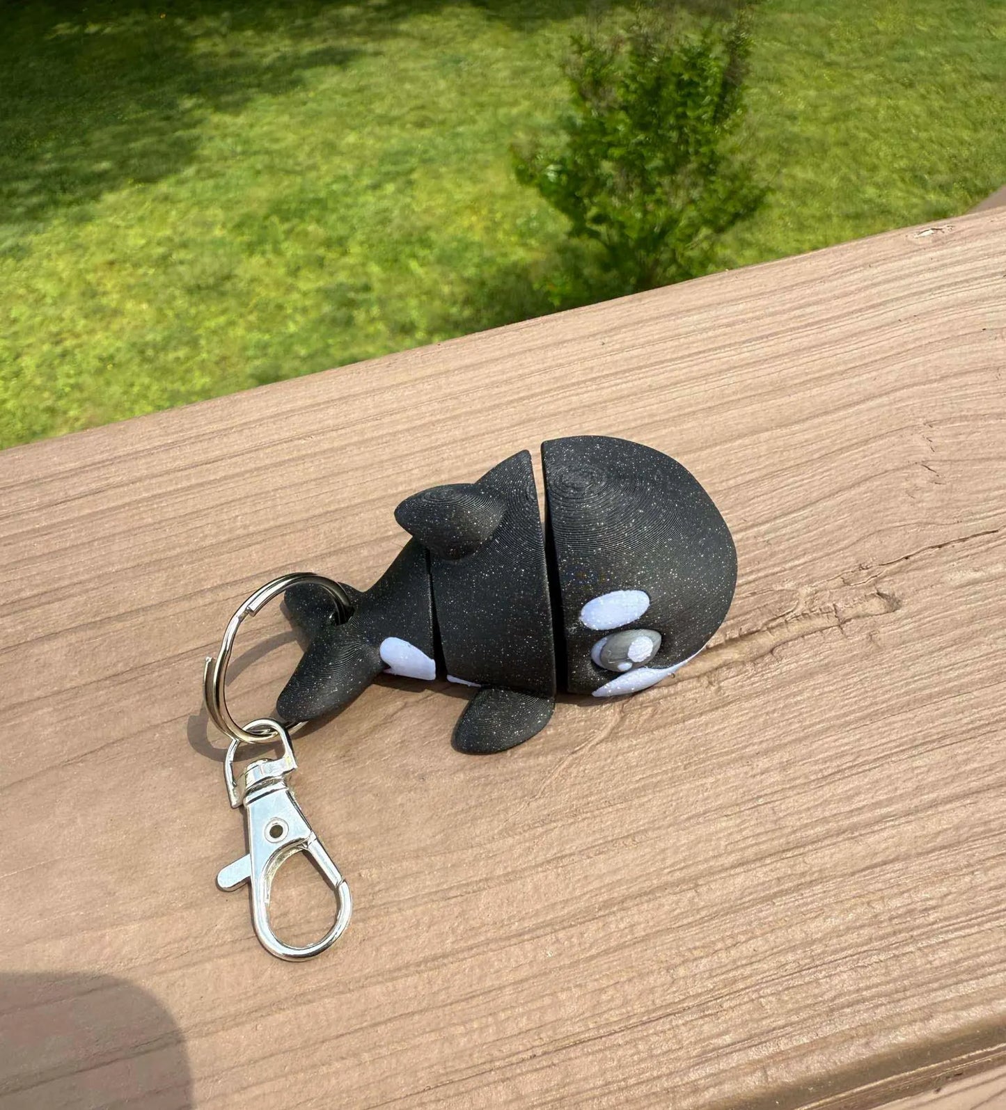 Killer whale keychain
