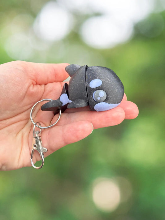 Killer whale keychain