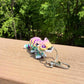 Rainbow tiger keychain