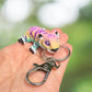 Rainbow tiger keychain