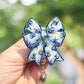 Blueberry bow retractable badge reel
