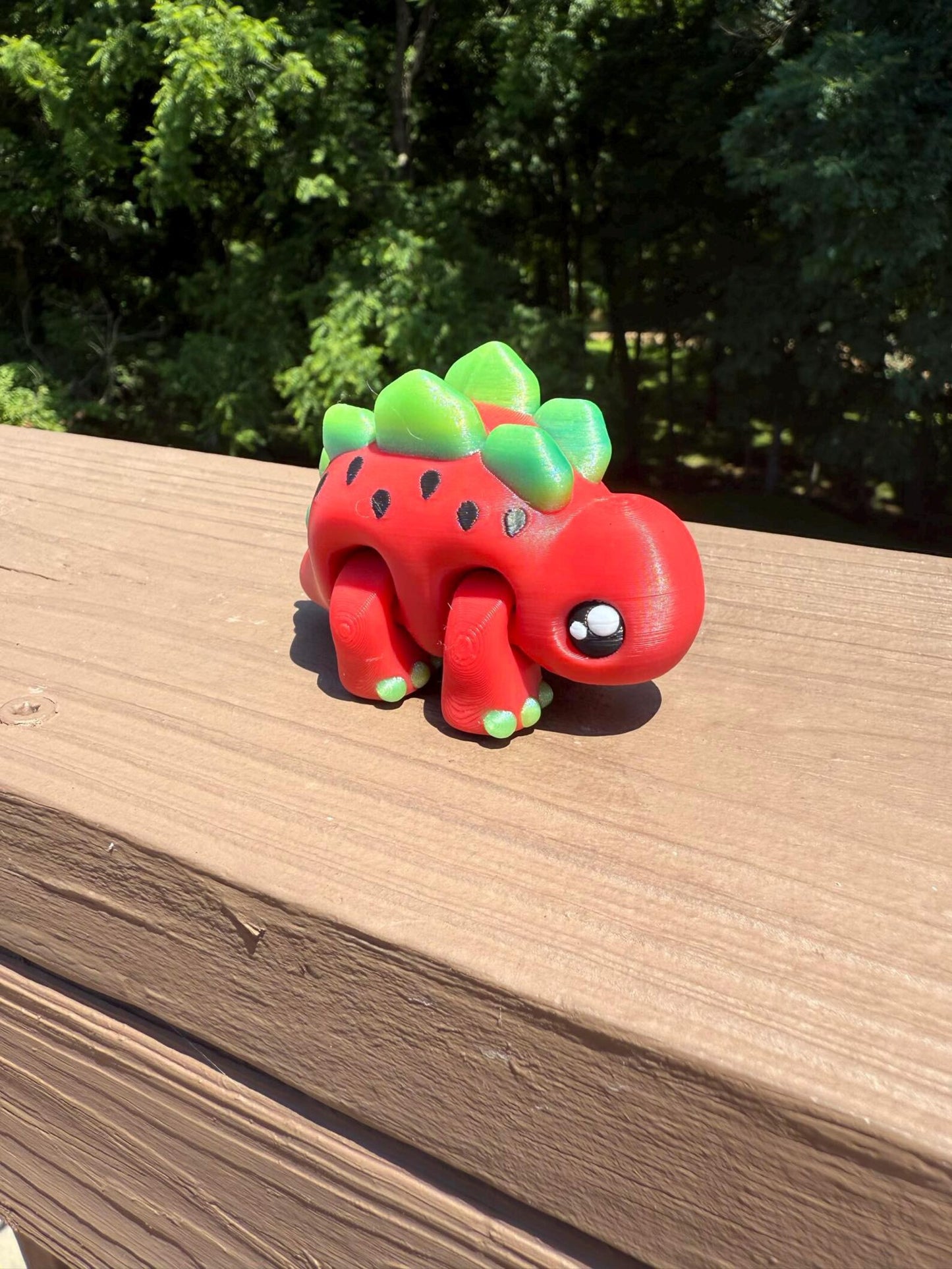 Watermelon dino articulated 3D print