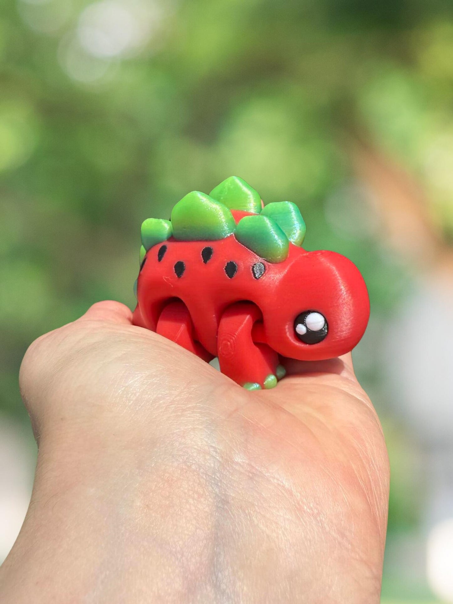 Watermelon dino articulated 3D print