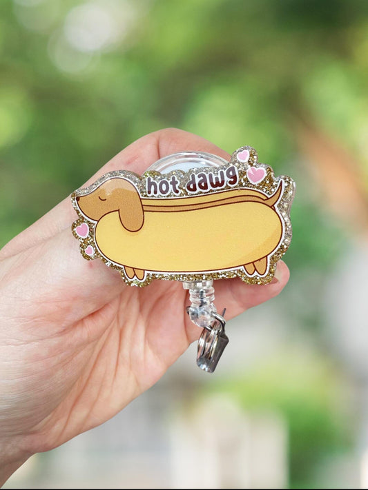 Hot dawg retractable badge reel