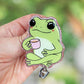 Coffee frog retractable badge reel