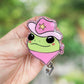 Cowboy frog retractable badge reel