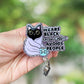 Wears black loves coffee avoids people retractable badge reel