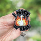 I hate it here goose retractable badge reel