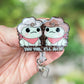 You yee, I'll haw funny frog retractable badge reel