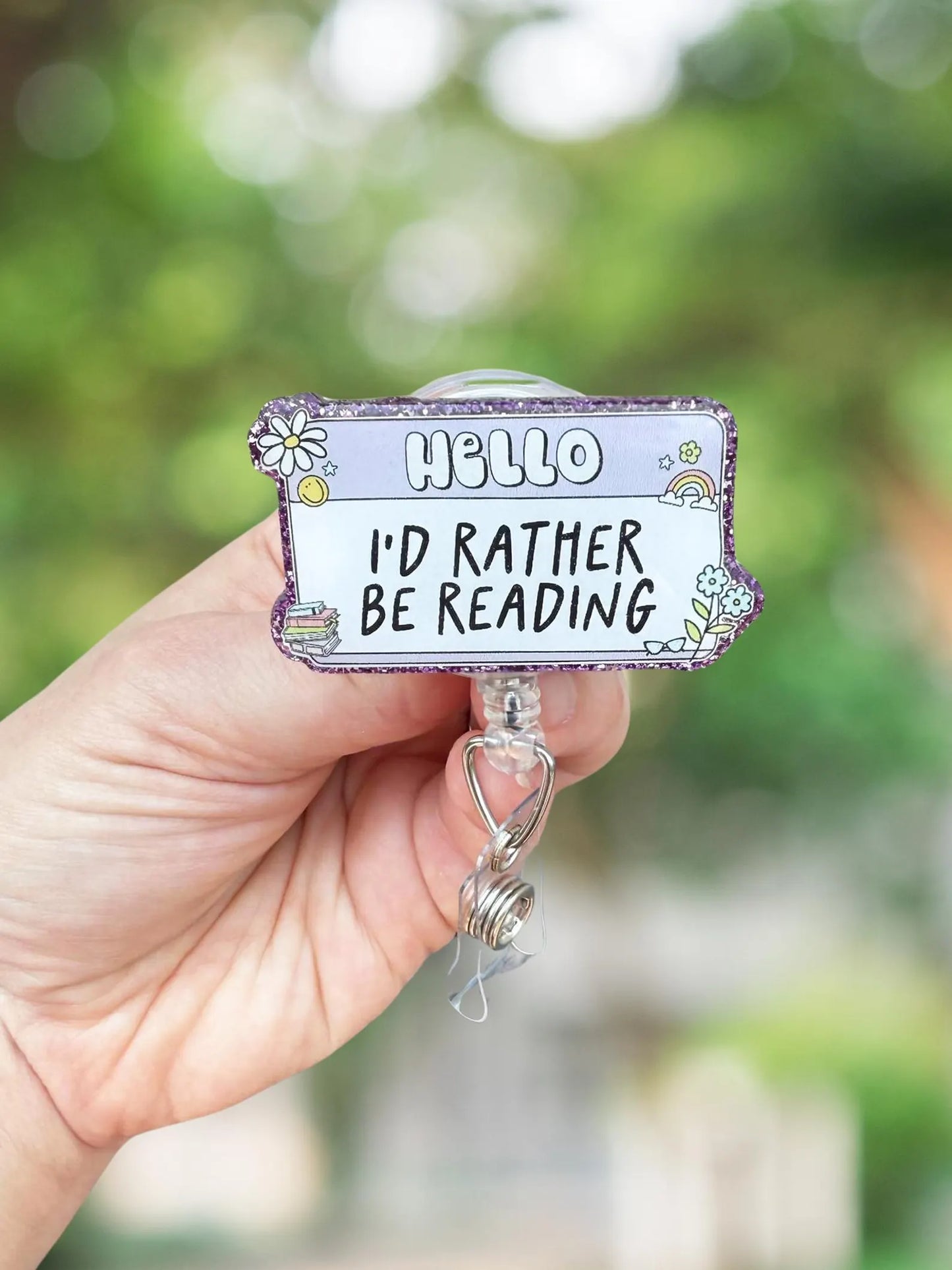 I'd rather be reading retractable badge reel