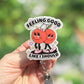 Feeling good like I should cherries retractable badge reel