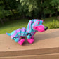 Rainbow dachshund articulated 3D printed figurine