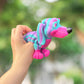 Rainbow dachshund articulated 3D printed figurine