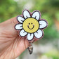Cute daisy retractable badge reel