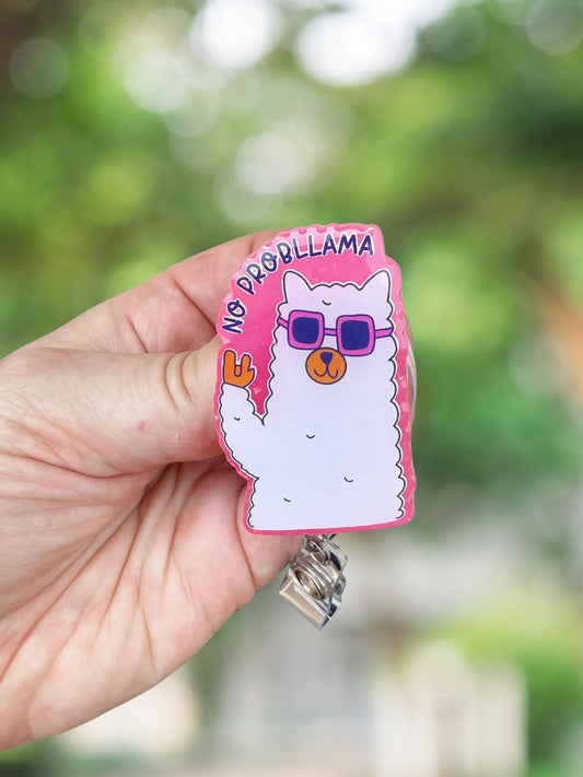 No probllama retractable badge reel