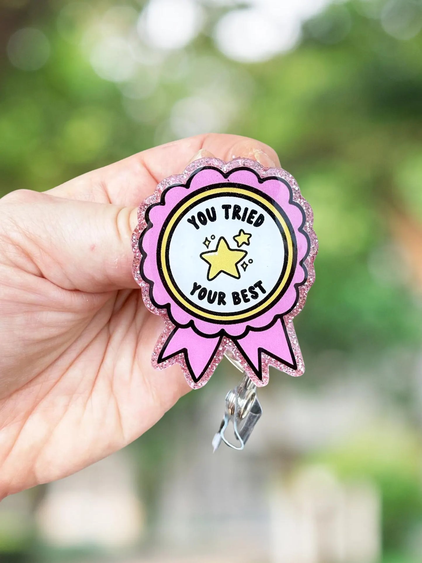 You tried your best retractable badge reel