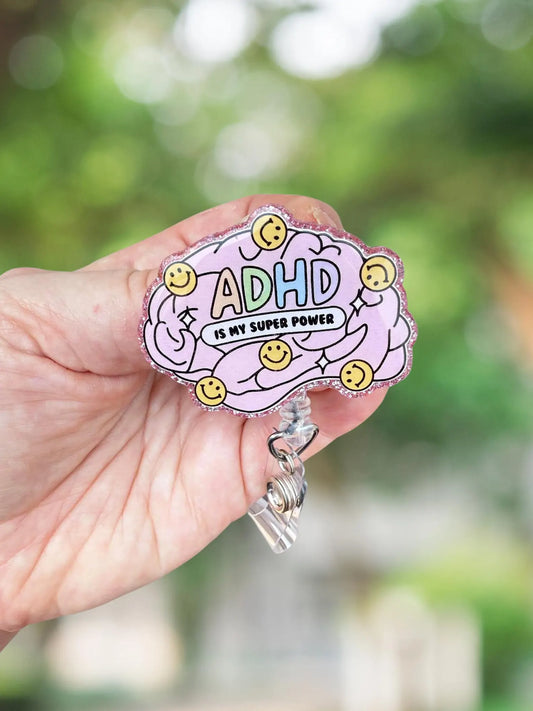 ADHD is my superpower retractable badge reel