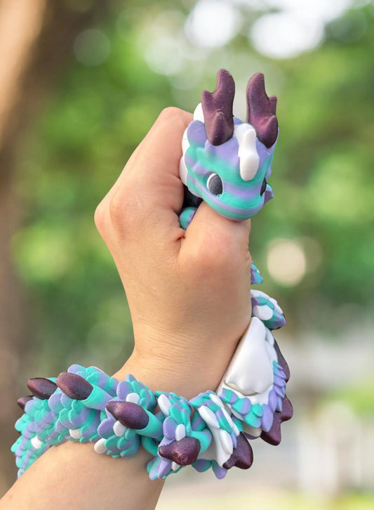 Kaida blue and purple dragon 3D articulated print