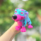 Rainbow dachshund articulated 3D printed figurine