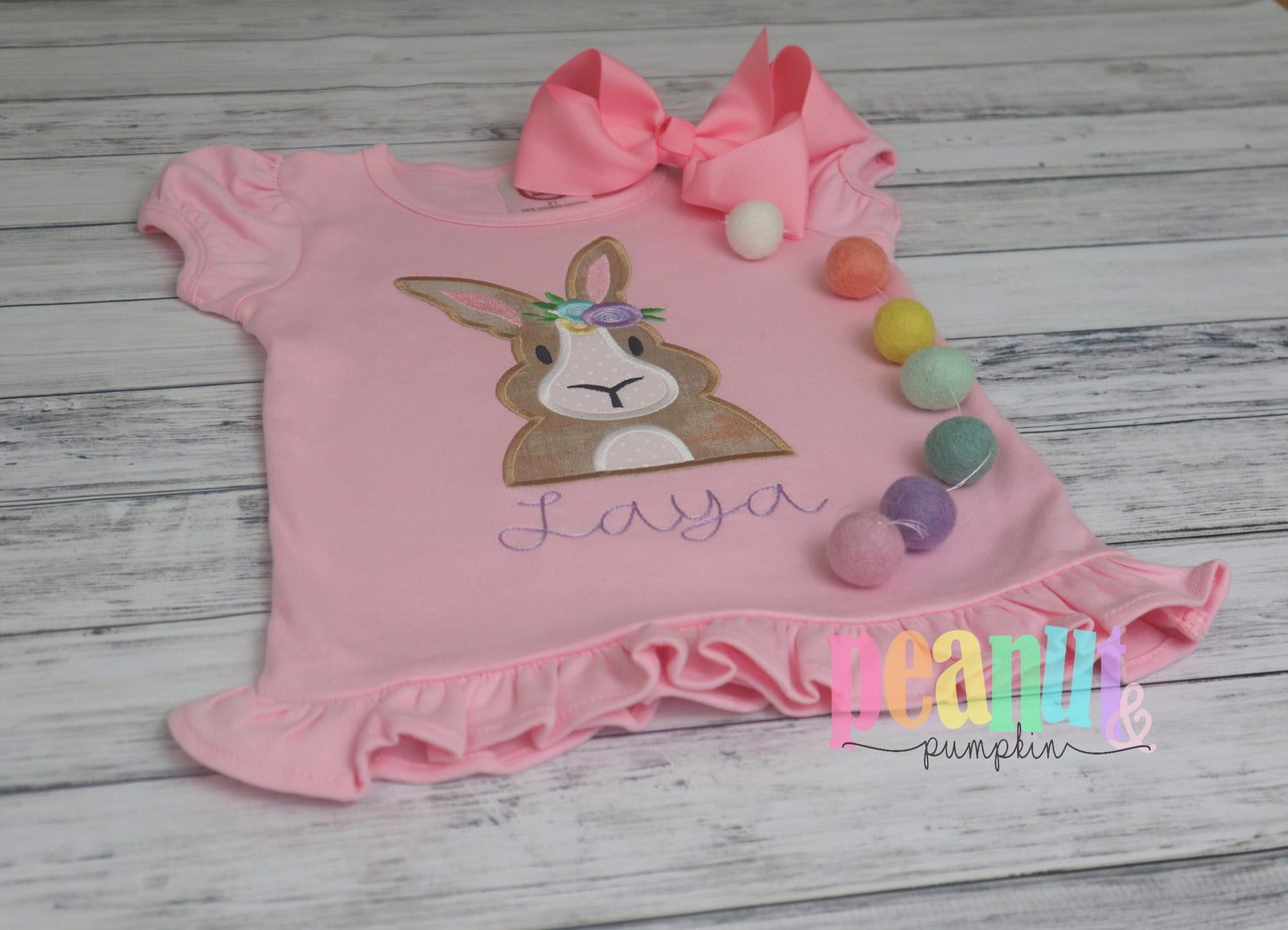 Easter shirt girls, Easter shirt kids, Easter shirt personalized, girls bunny shirt, personalized bunny shirt, embroidered shirt, cute bunny