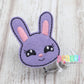 Bunny badge reel, bunny badge clip, bunny gifts, Easter badge reel, felt badge reel, cute badge reel, holiday badge reel, Easter bunny gift