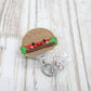 Food badge reel, funny badge reel, hamburger badge reel, food badge clip, cute food gifts, hamburger gift, teacher badge clip, badge pull