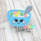 Cute badge reel, food badge reel, cereal badge reel, felt badge reel, cute badge holder, cereal bowl, teacher gifts, nurse gifts, ID badge